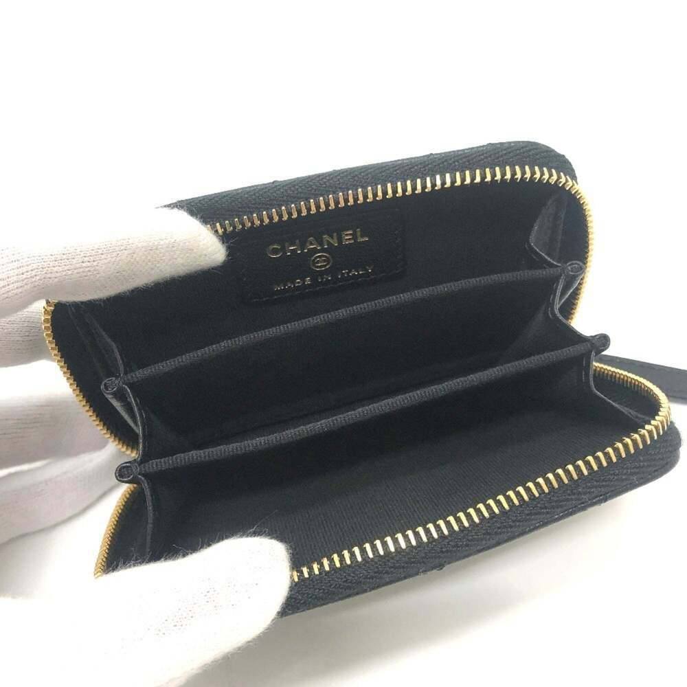 CHANEL Black Leather Logo Wallet - Picture 12 of 15